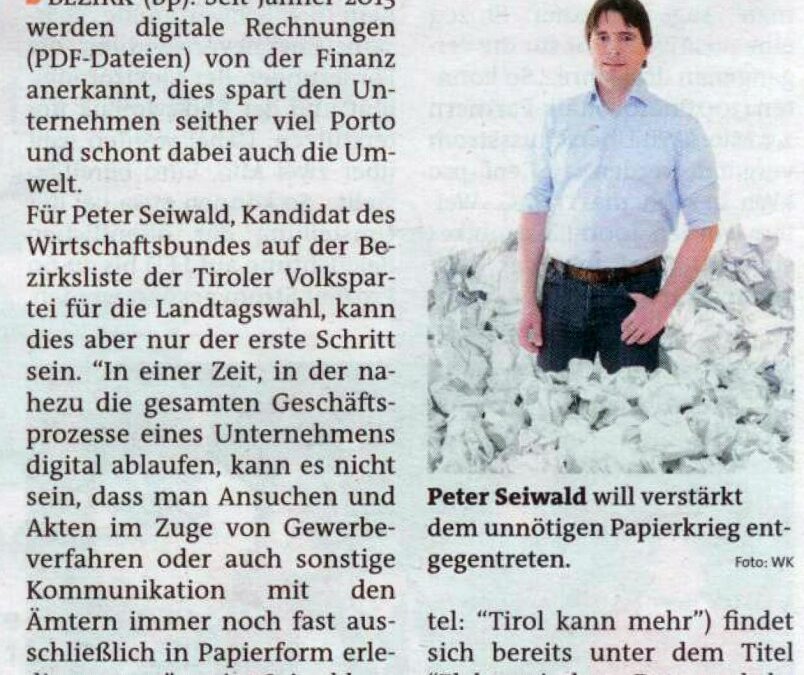 Kampf den Papierstapeln: Amtswege per „Internet“