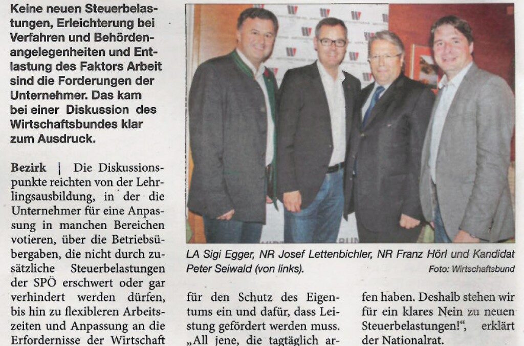 Absage an weitere Steuern