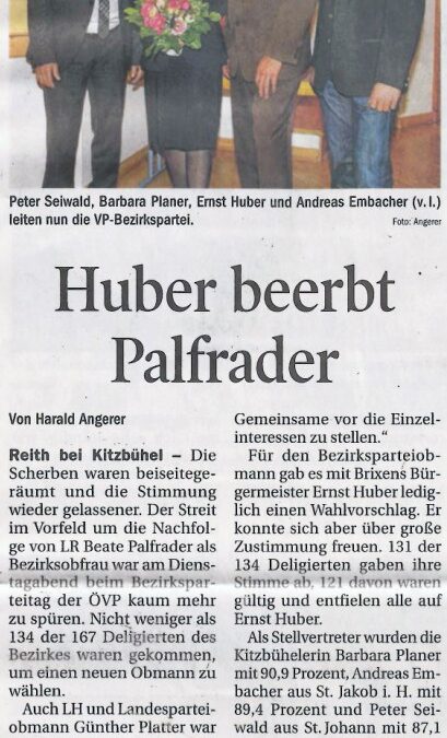 Huber beerbt Palfrader