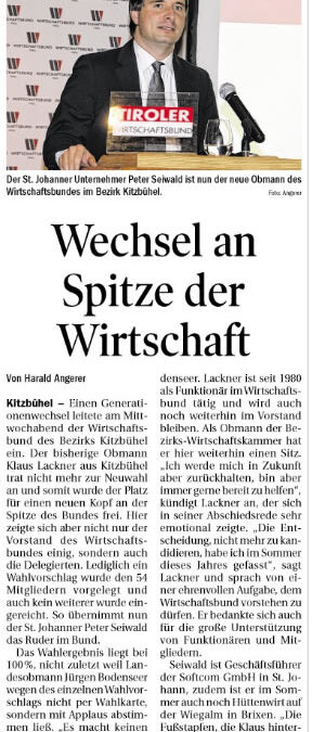 Wechsel an der Spitze der Wirtschaft