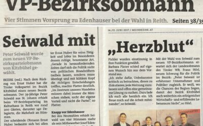 Seiwald ist neuer VP-Bezirksobmann