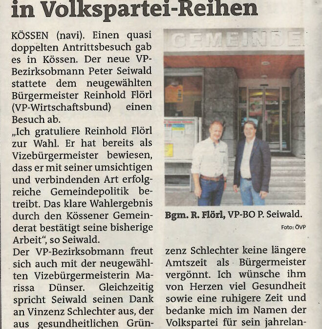 Doppelter Antrittsbesuch in Volkspartei-Reihen