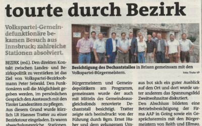 LR Hannes Tratter tourte durch Bezirk