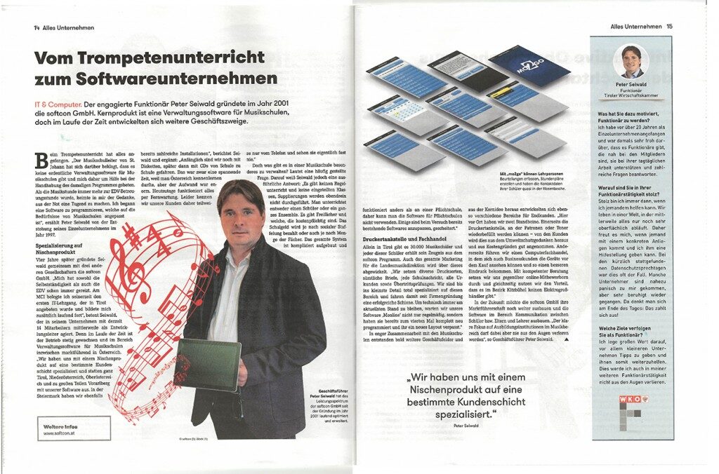 Vom Trompetenunterricht zum Softwareunternehmen
