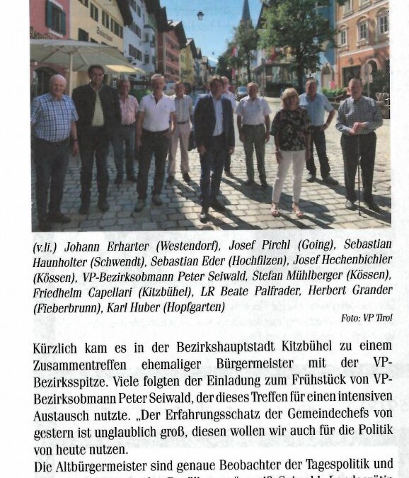 Treffen und Austausch mit Altbürgermeistern