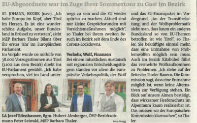 B. Thaler unterwegs im Bezirk
