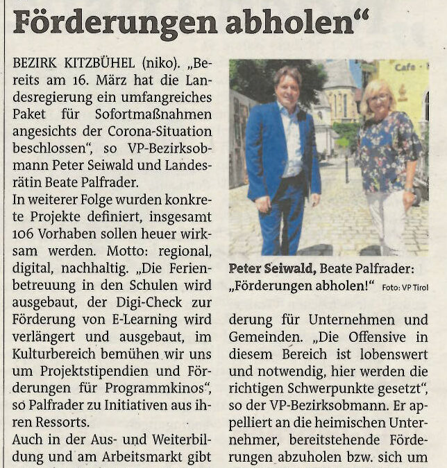 Unternehmen sollen die Förderungen annehmen