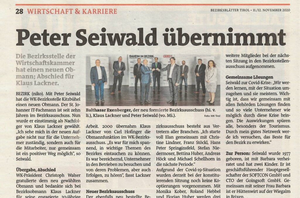 Peter Seiwald übernimmt
