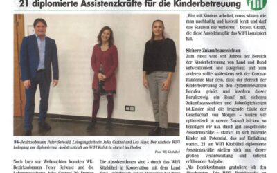 21 diplomierte Assistenzkräfte für die Kinderbetreuung