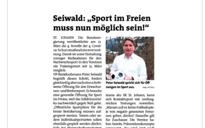 Sport im Freien muss nun möglich sein!