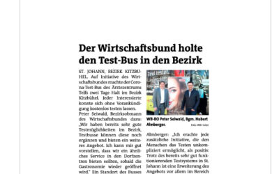 Der Wirtschaftsbund holte den Test-Bus in den Bezirk