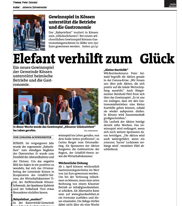 Elefant verhilft zum Glück