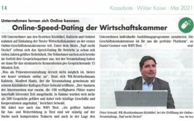 Online-Speed-Dating der Wirtschaftskammer