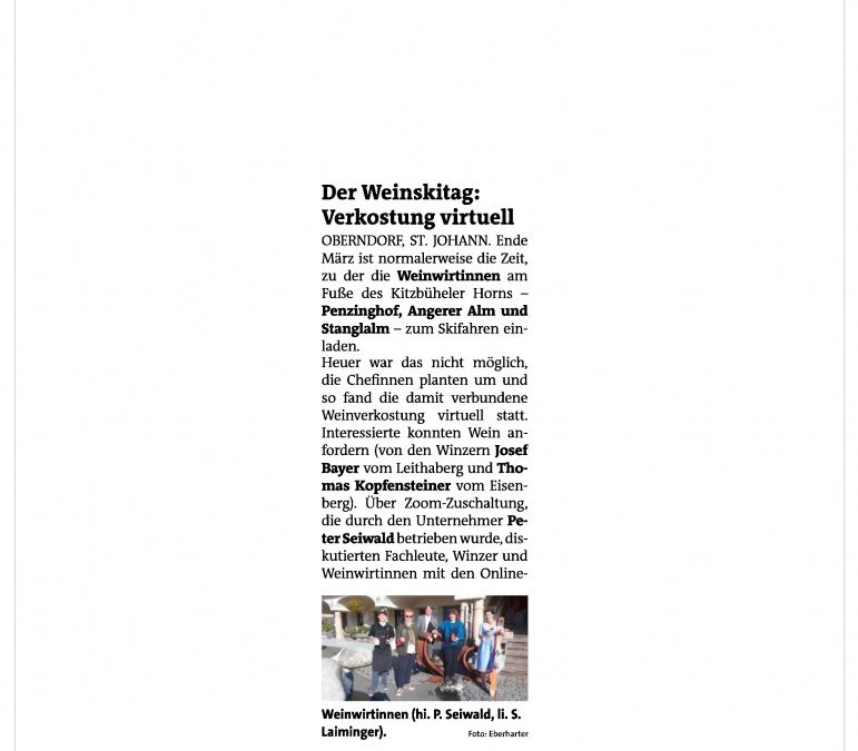 Der Weinskitag: Verkostung virtuell