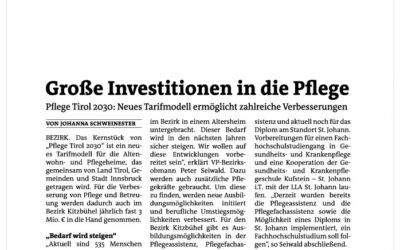 Große Investitionen in die Pflege