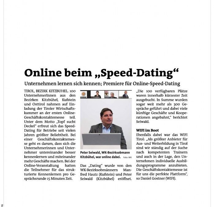 Online beim „Speed-Dating“