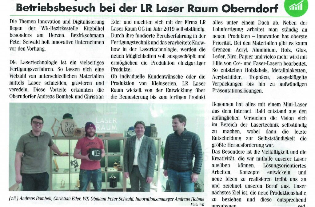 Betriebsbesuch bei der LR Laser Raum Oberndorf
