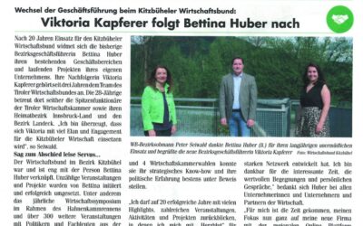 Viktoria Kapferer folgt Bettina Huber nach