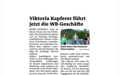 Viktoria Kapferer führt jetzt die WB-Geschäfte