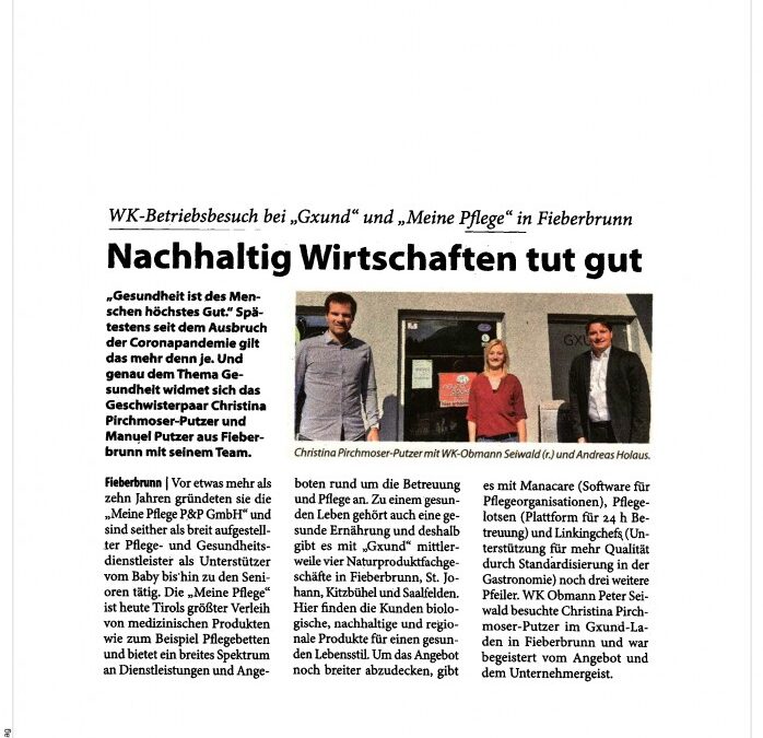 Nachhaltig Wirtschaften tut gut