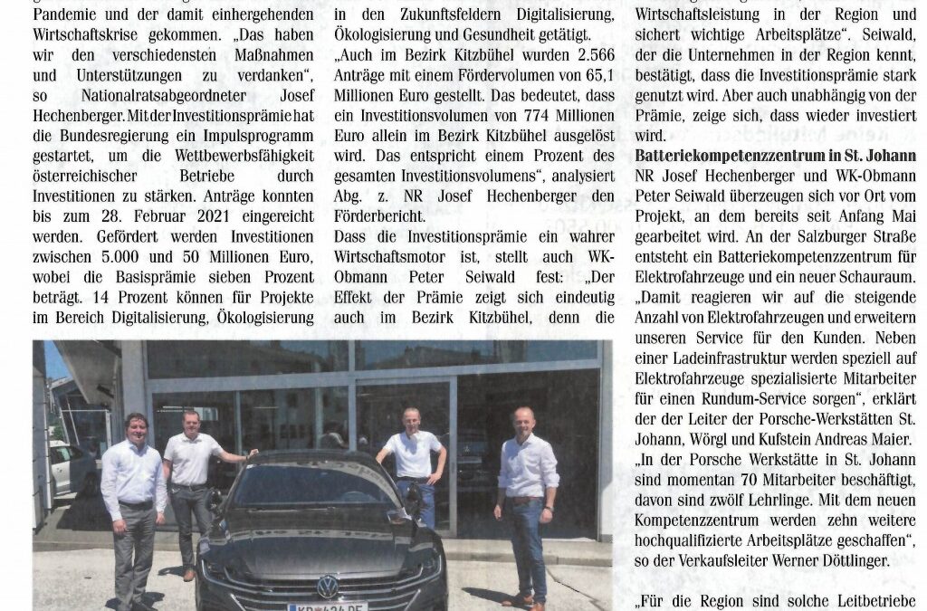 Bezirk Kitzbühel investiert rund 774 Millionen Euro