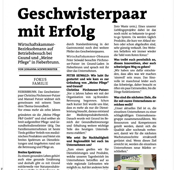 Geschwisterpaar mit Erfolg