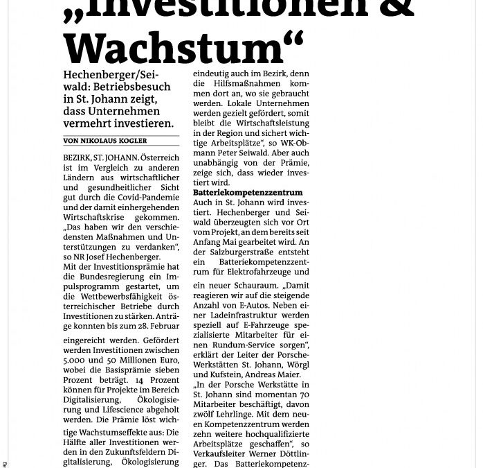 „Investitionen & Wachstum“
