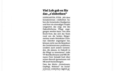Viel Lob gab es für das „s`elsbethen