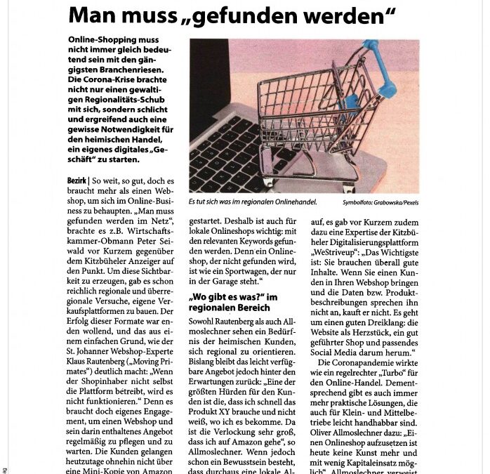 Man muss „gefunden werden“