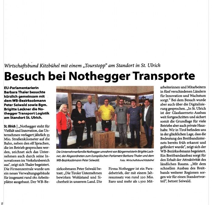 Besuch bei Nothegger Transporte