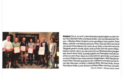 35, 20 und 15 Jahre Betriebszugehörigkeit