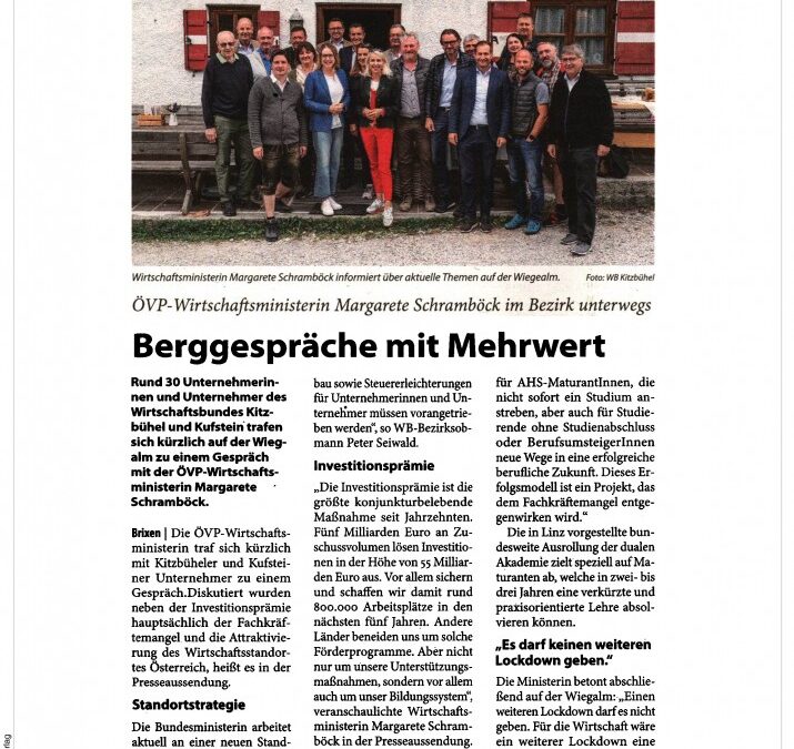 Berggespräche mit Mehrwert