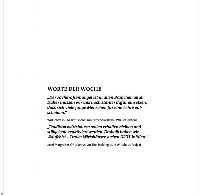 Worte der Woche
