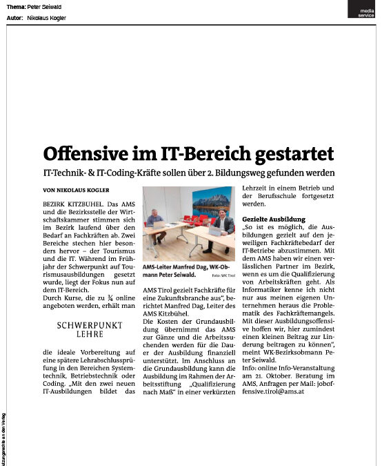 Offensive im IT-Bereich gestartet