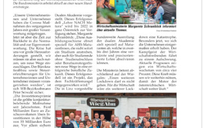 Berggespräche mit der Wirtschaftsministerin auf der Wiegalm in Brixen i. Th.