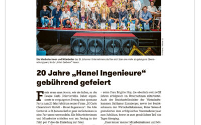 20 Jahre „Hanel Ingenieure“ gebührend gefeiert