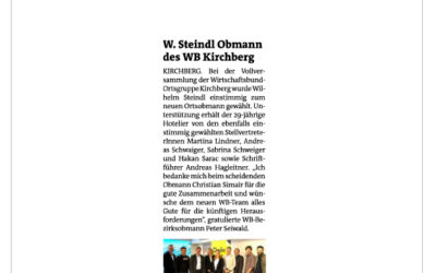 W. Steindl Obmann des WB Kirchberg