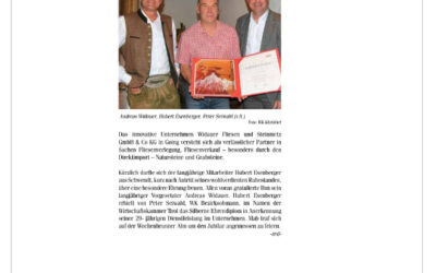 Ehrendiplom zum Abschied