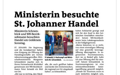Ministerin besuchte St. Johanner Handel