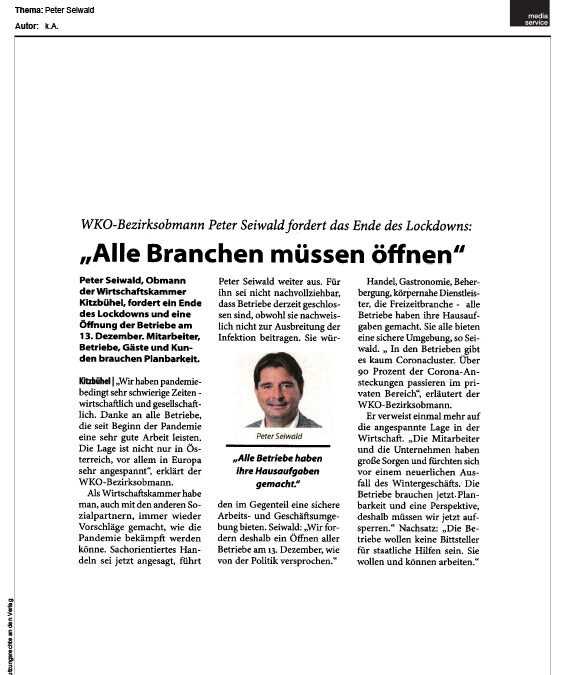 „Alle Branchen müssen öffnen“