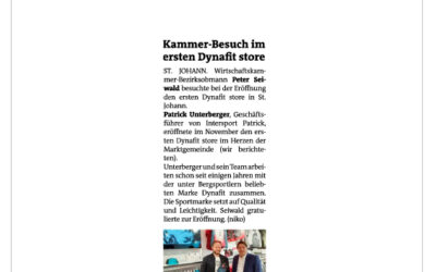 Kammer-Besuch im ersten Dynafit store
