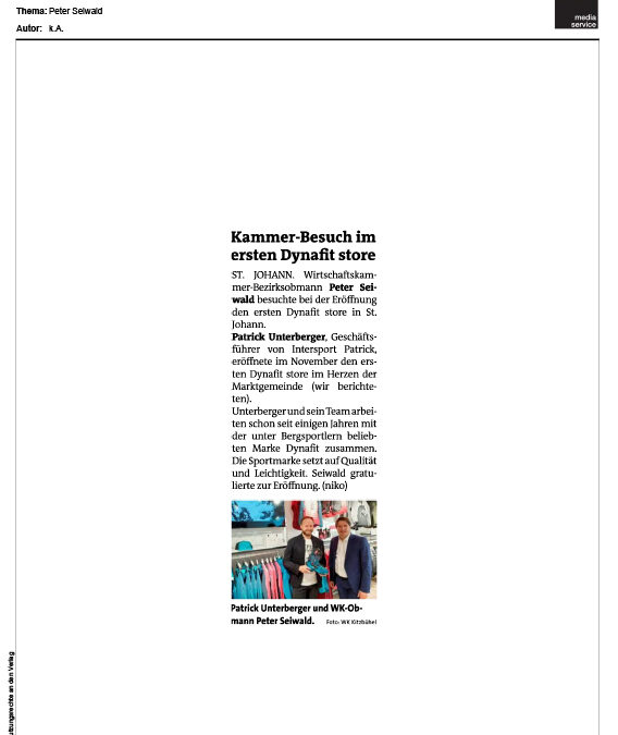 Kammer-Besuch im ersten Dynafit store