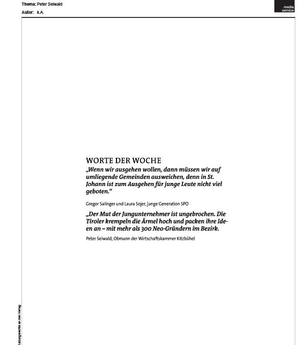 Worte der Woche