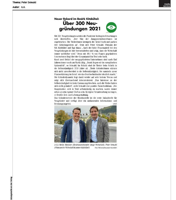 Über 300 Neugründungen 2021