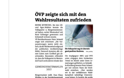 ÖVP zeigte sich mit den Wahlresultaten zufrieden