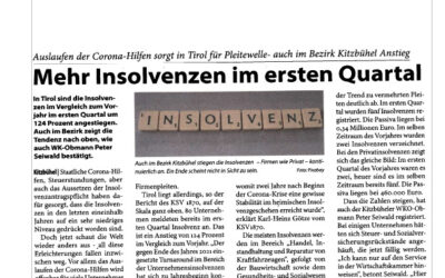 Mehr Insolvenzen im ersten Quartal