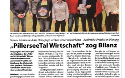 „PillerseeTal Wirtschaft“ zog Bilanz