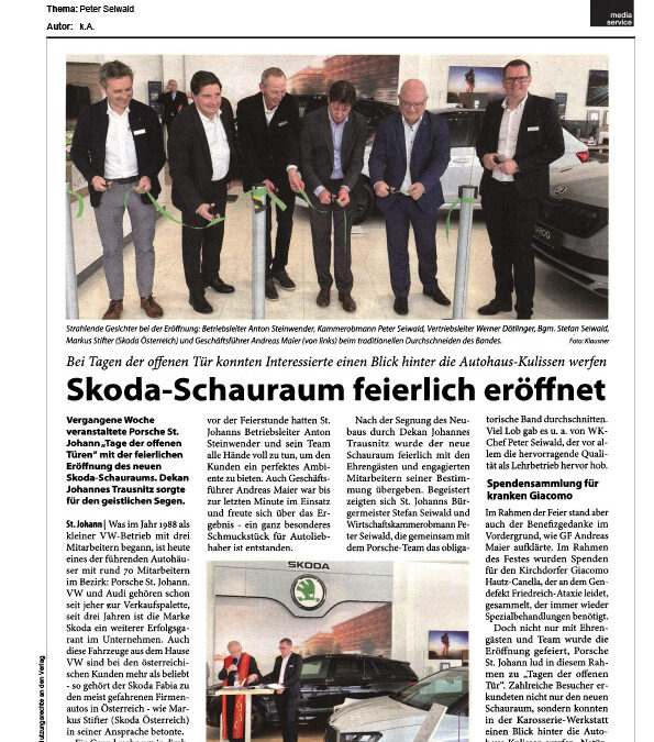 Skoda-Schauraum feierlich eröffnet