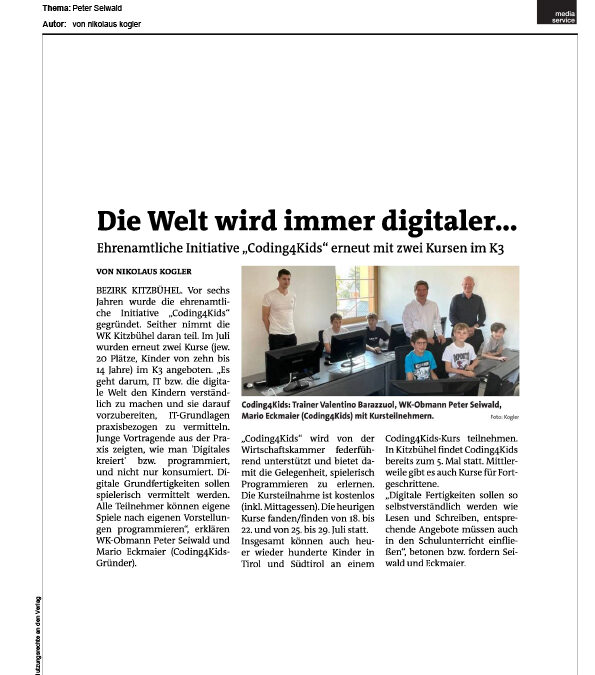 Die Welt wird immer digitaler…