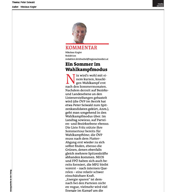 Ein Sommer im Wahlkampfmodus